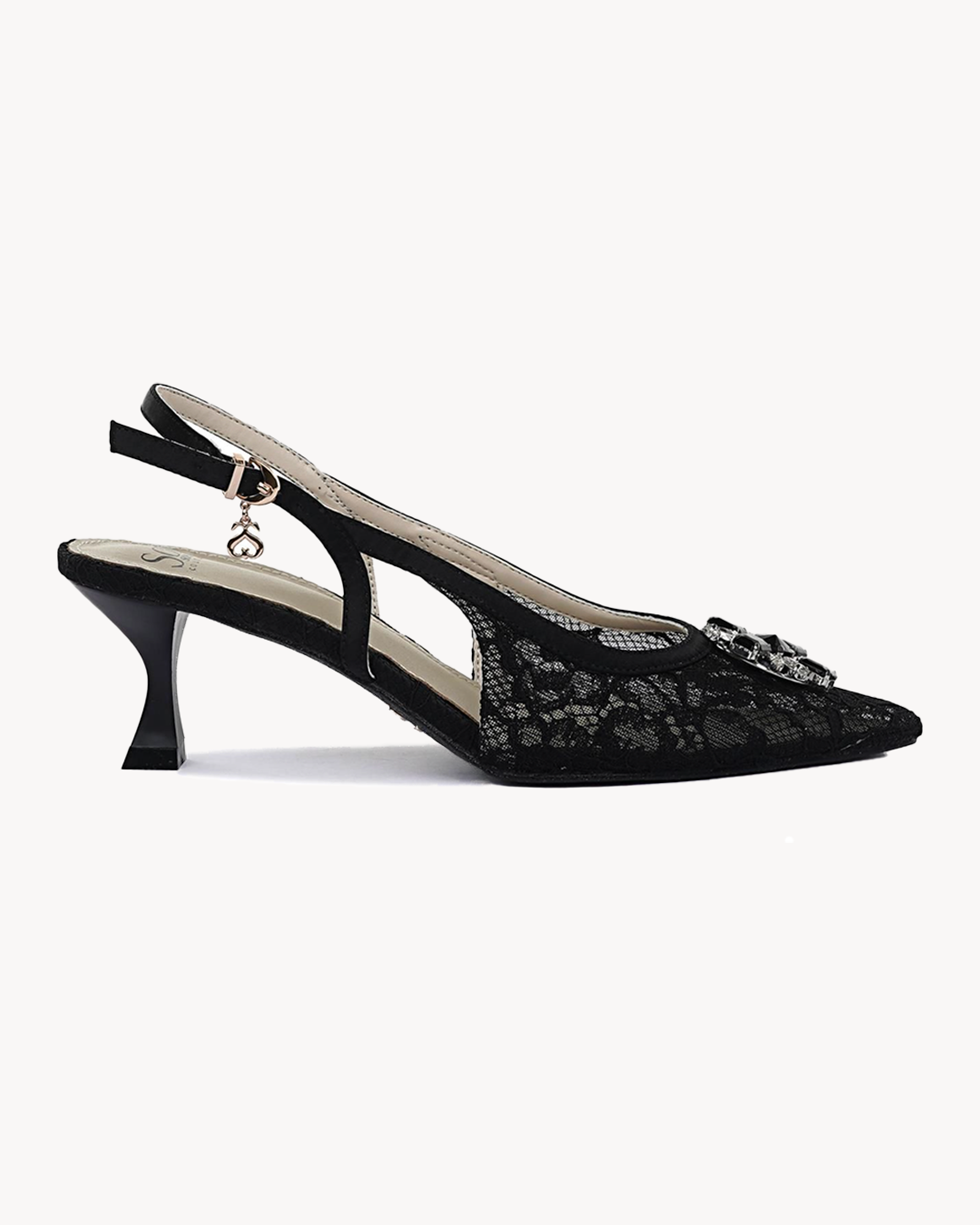 Slingback in pizzo