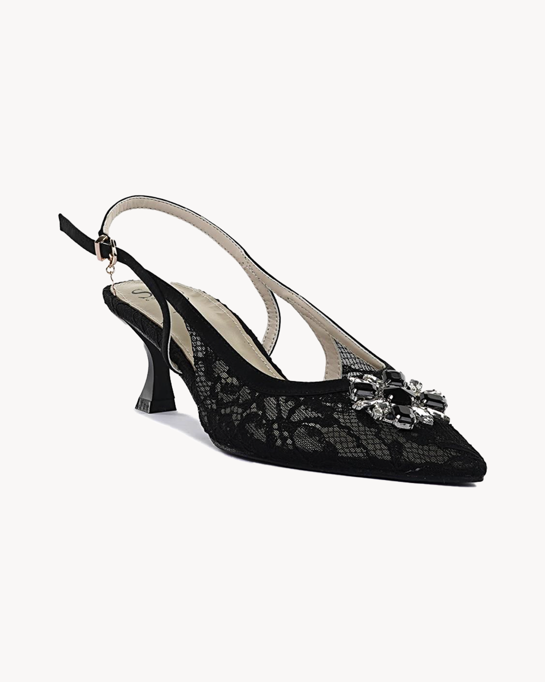 Slingback in pizzo