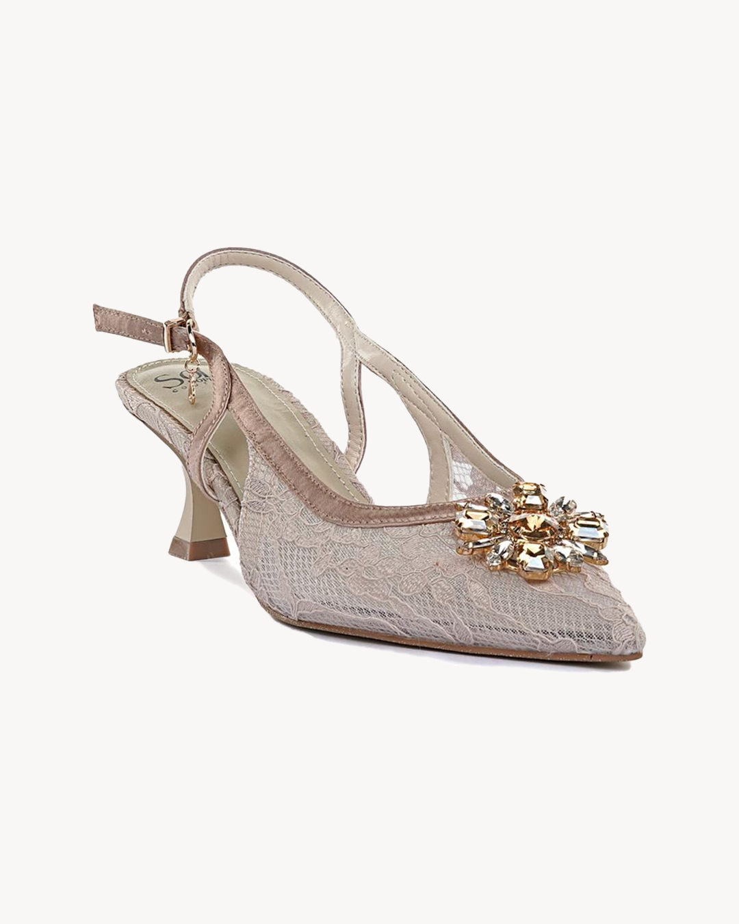 Slingback in pizzo