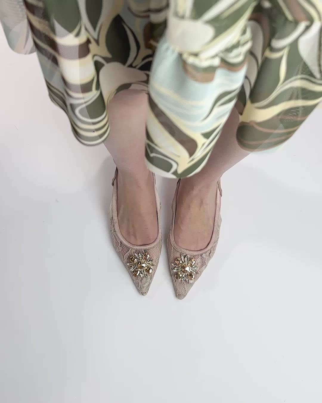 Slingback in pizzo