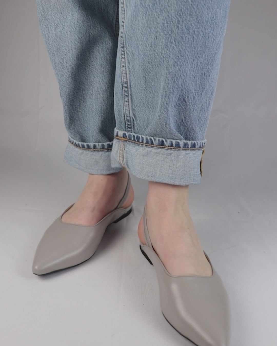 Leather slingbacks