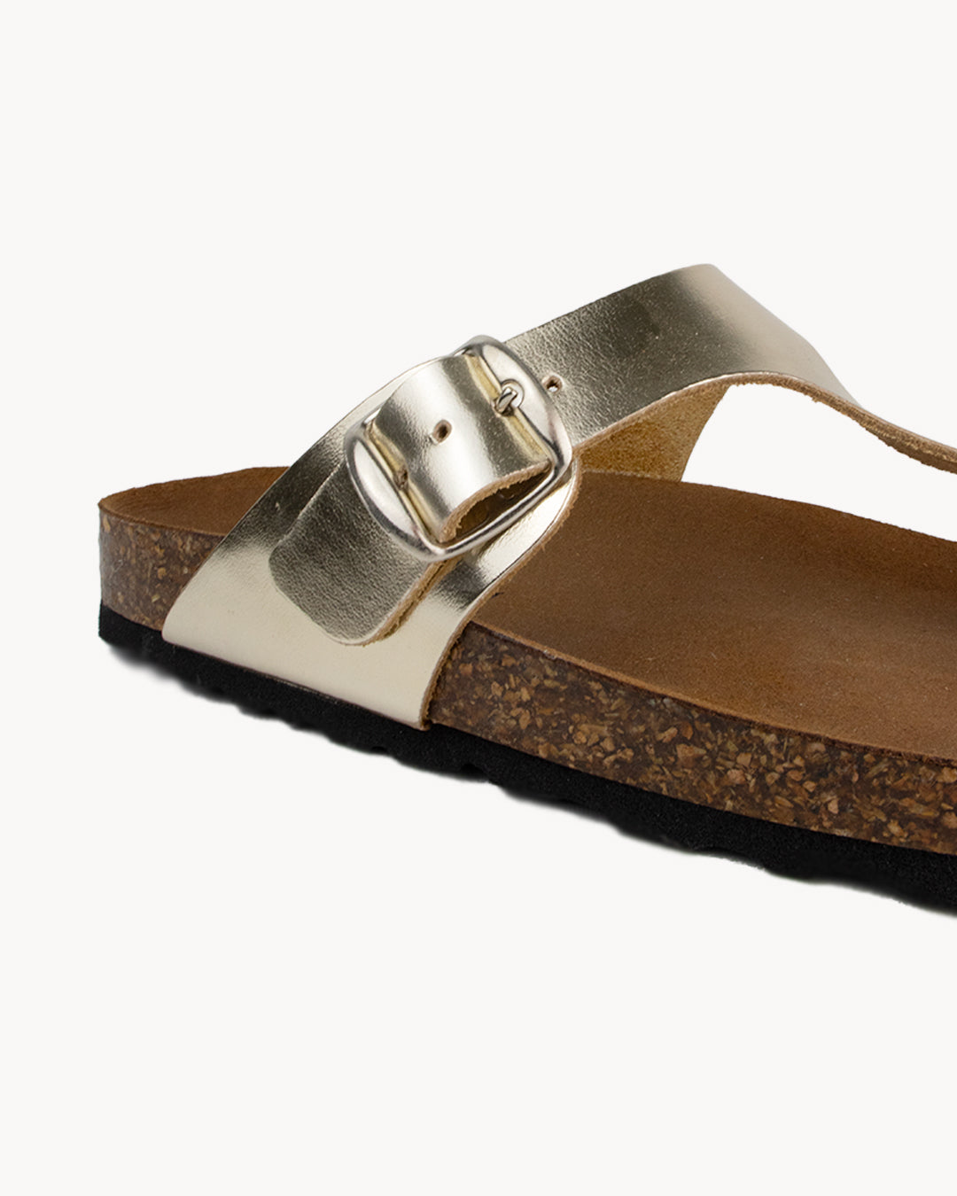 Sandalo Rosy in pelle metallizzata