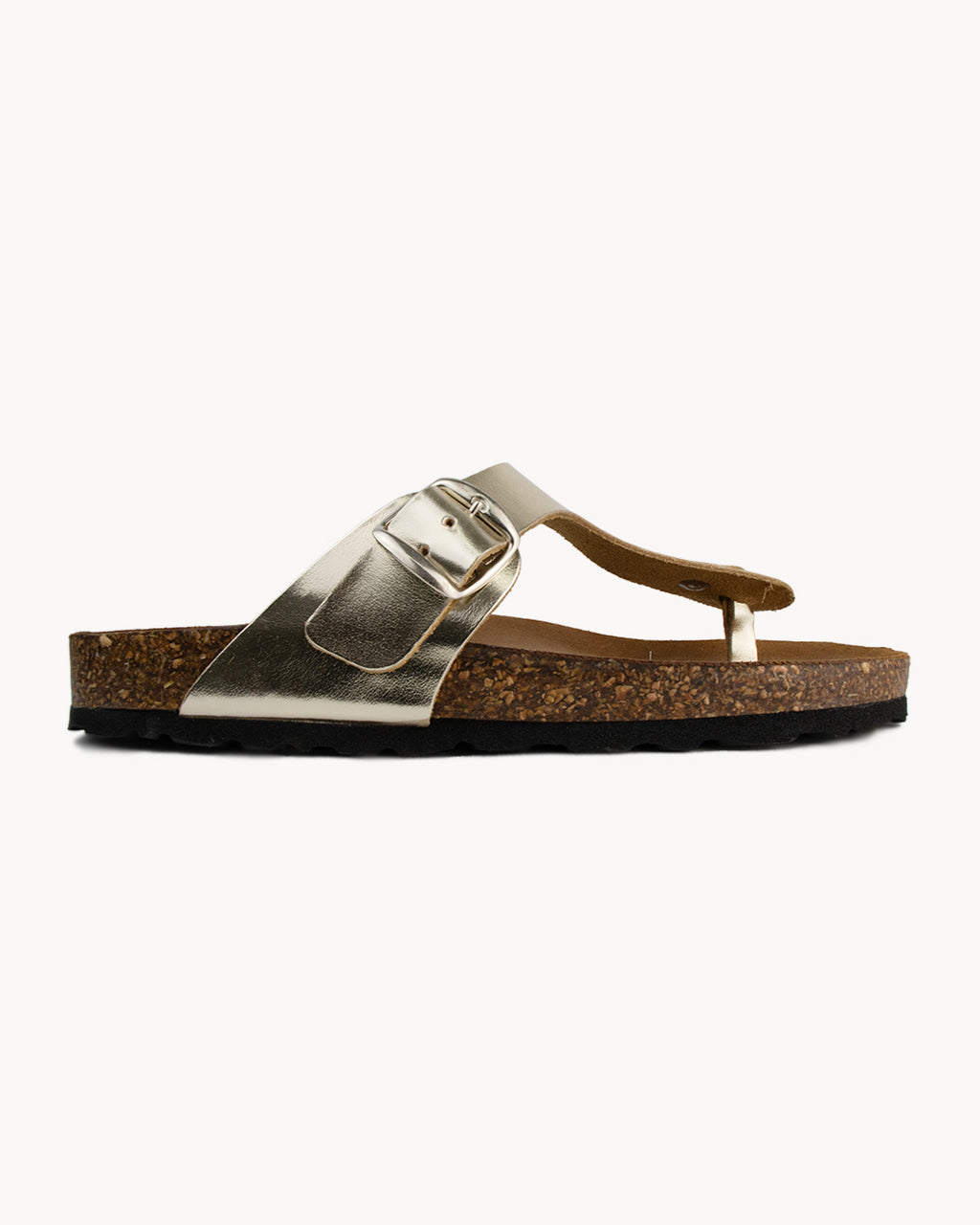 Sandalo Rosy in pelle metallizzata